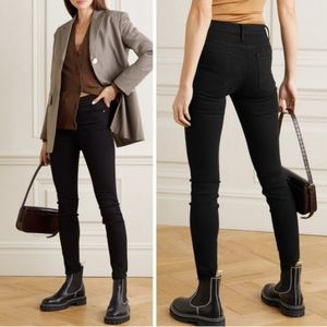 Nwot! Frame le skinny de Jeanne mid-rise jeans black